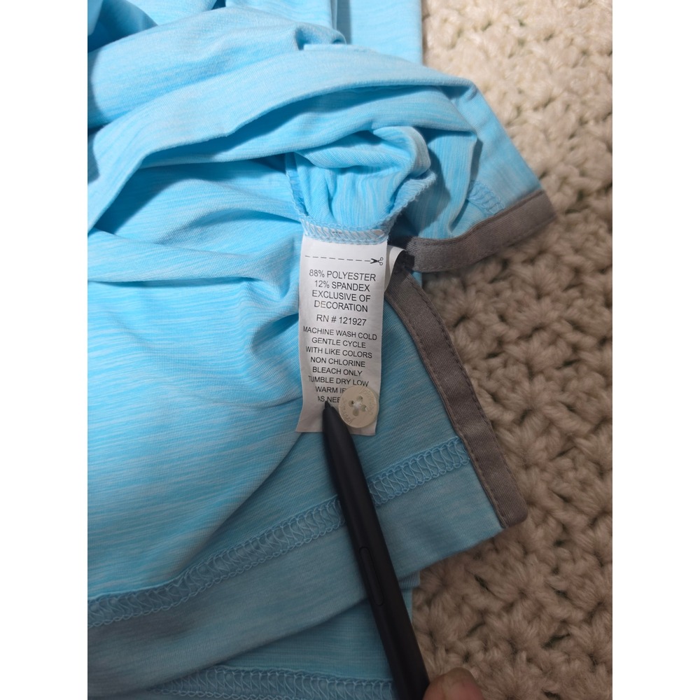 johnnie-O Polo Mens XXL Blue Excellent Pebble Beach Featherweight Long Sleeve - Picture 8 of 8